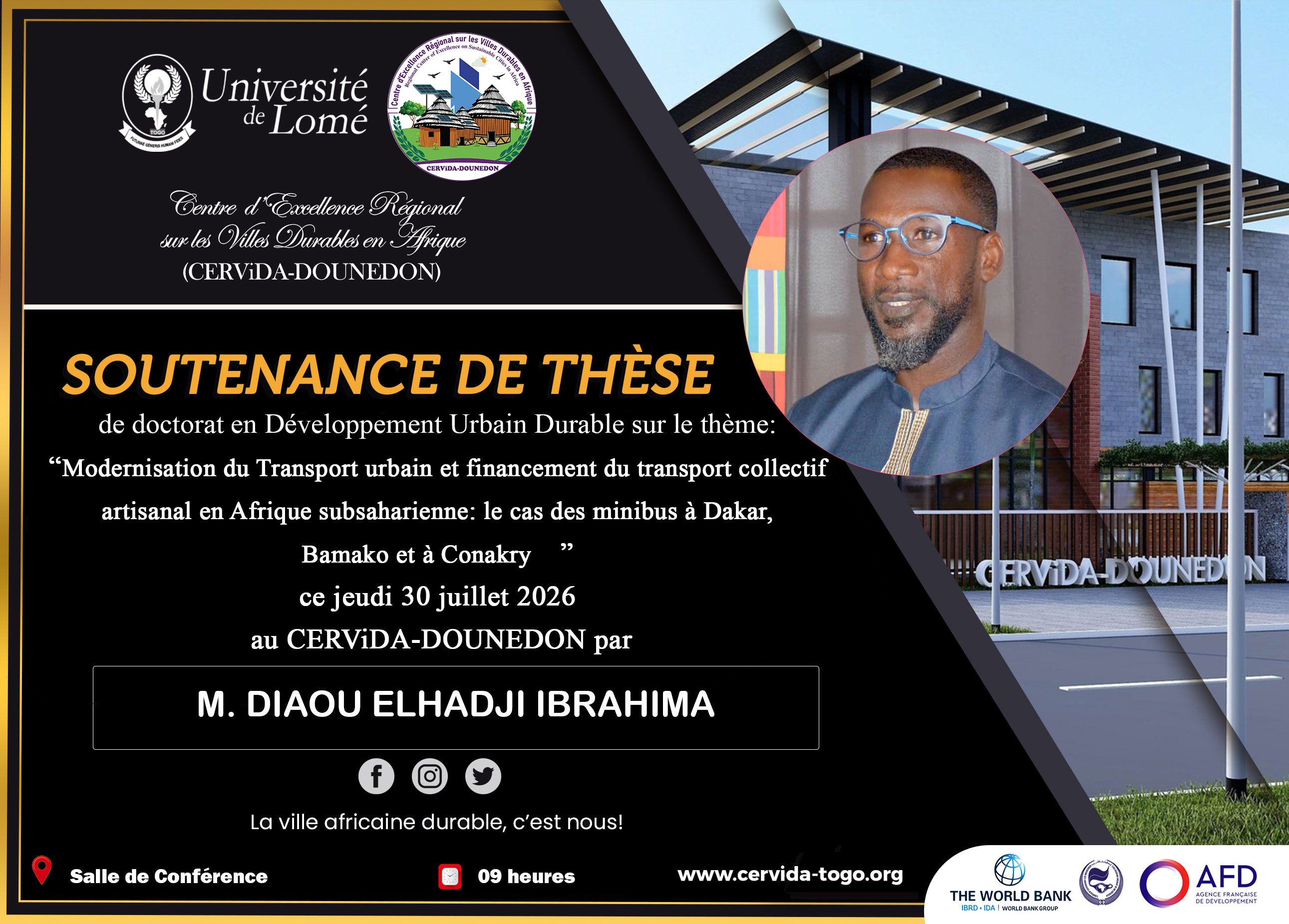 Modernisation du Transport urbain et financement du transport collectif  artisanal en Afrique subsaharienne: le cas des minibus à Dakar,  Bamako et à Conakry